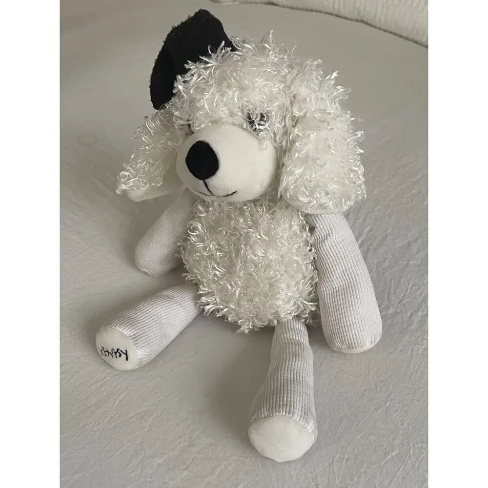 Scentsy Buddy Pari The Poodle Plush 15” White Dog Black Beret No Scent Pack